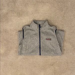 Light Gray Vineyard Vines Light Fleece Vest